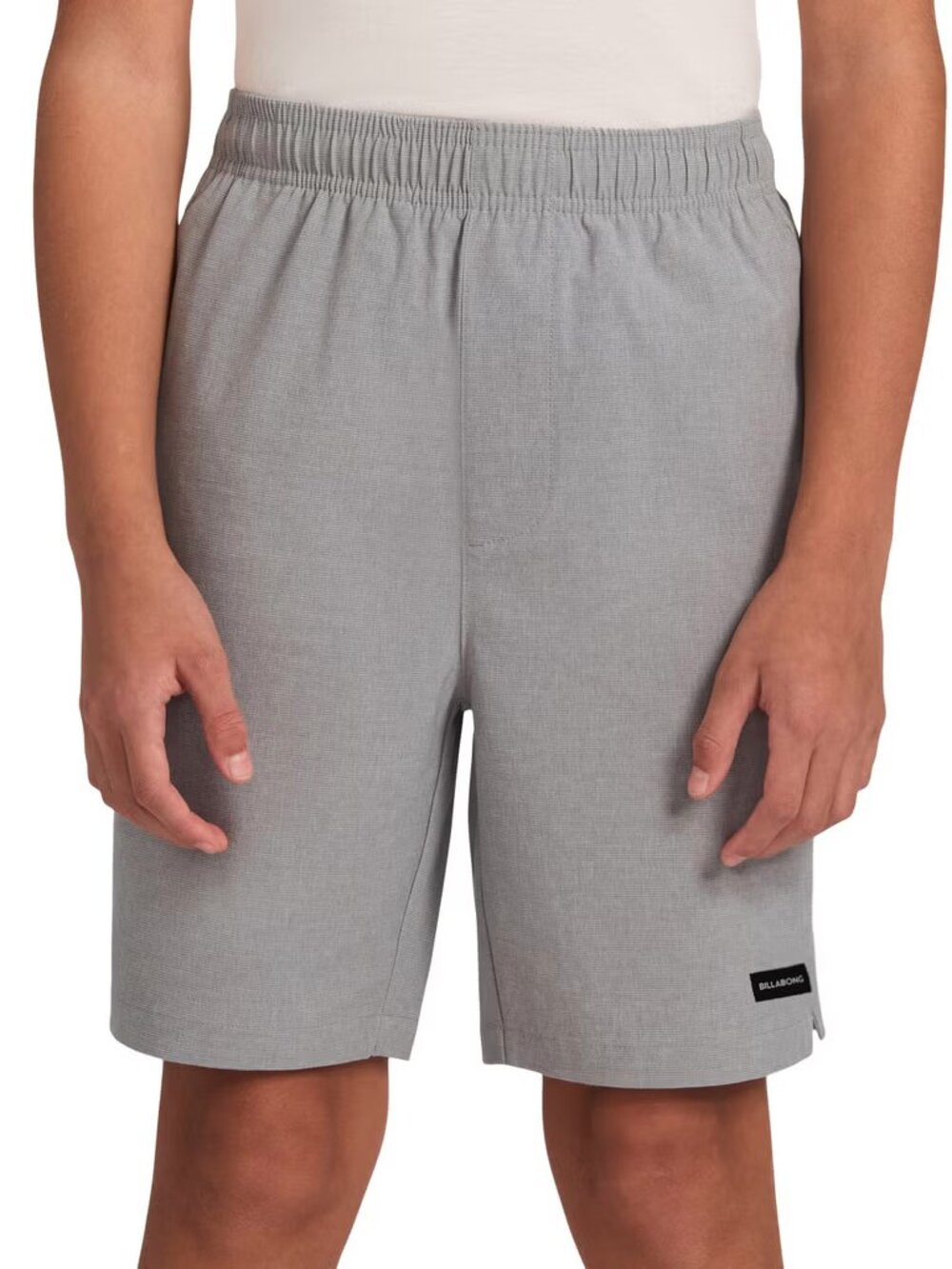 Boys 14/16 Billabong Gray Youth Hybrid Short 4-Way Stretch, Elastic Waist